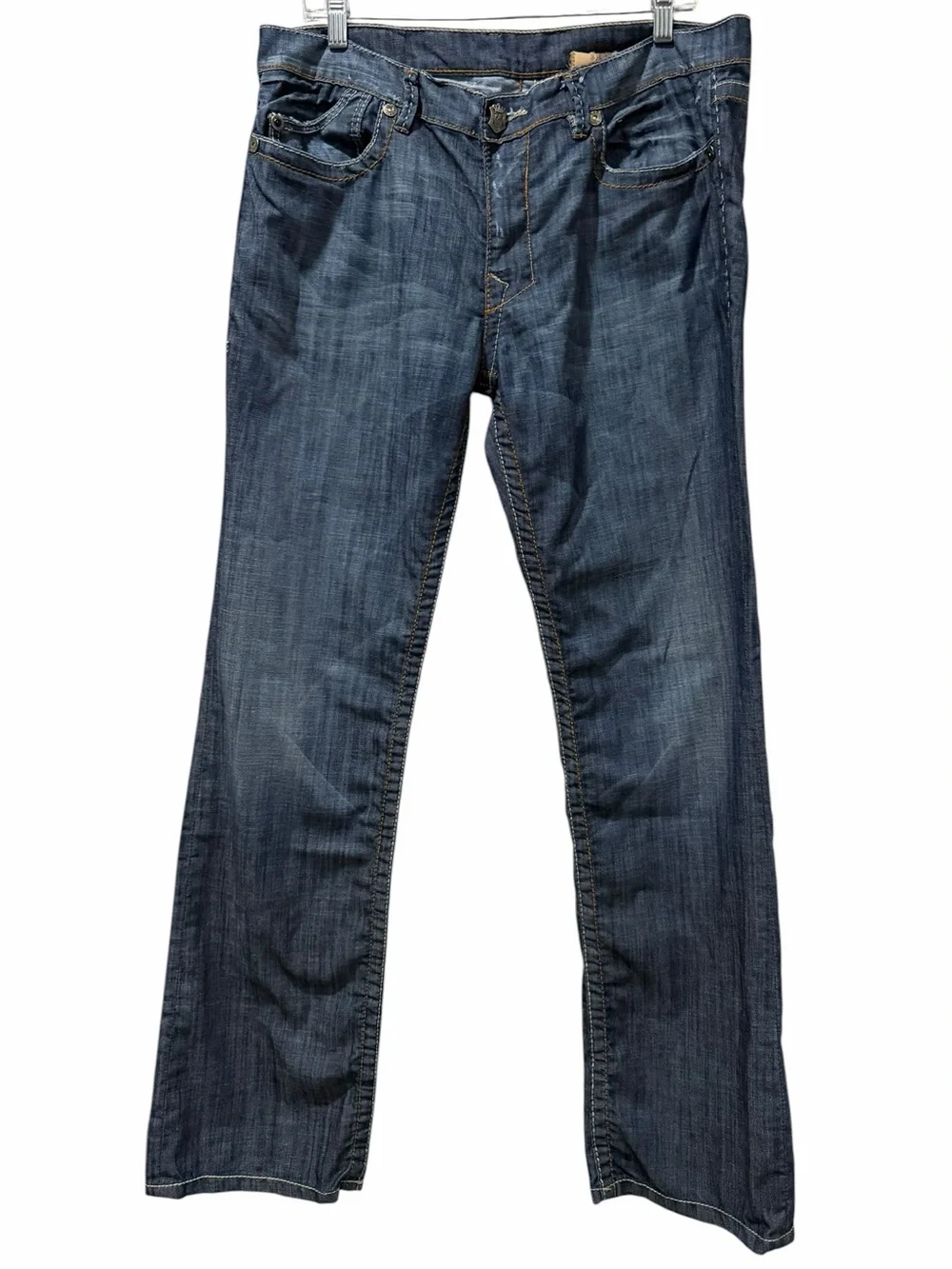 Monarchy Men’s 34/30 Vintage Y2K Straight Leg Relaxed Denim Jeans 100% Cotton 13